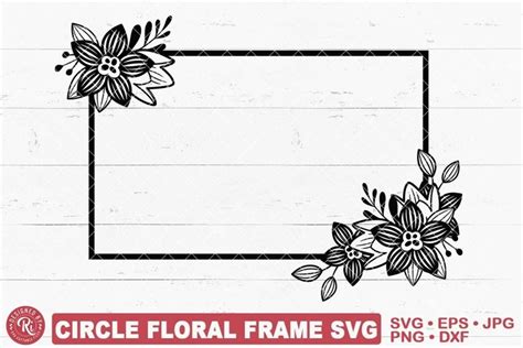 Rectangle Frame Svg Wedding Monogram Flower