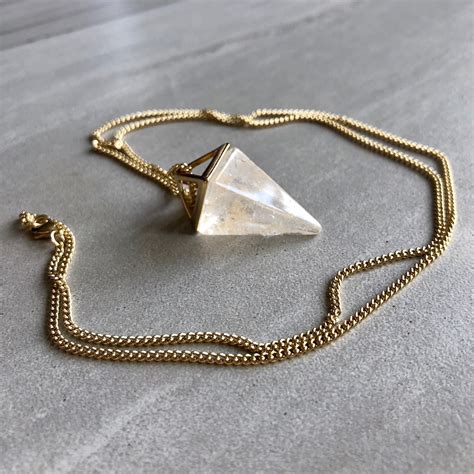 excited to share this item from my etsy shop pyramid crystal necklace geometric crystal nec
