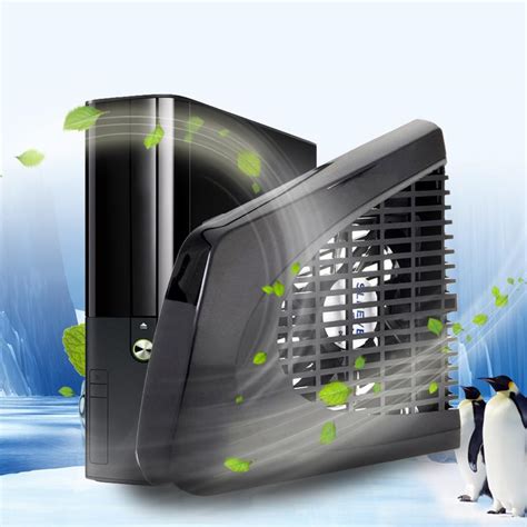 New Black Usb Side Cooling Fan Specially Designed For Xbox 360 Slim