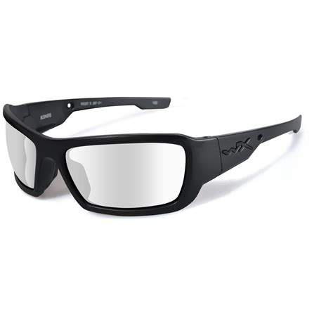 Wiley X Wx Knife Black Ops Tactical Safety Glasses Clear Lenses Matte Black Frame 611830