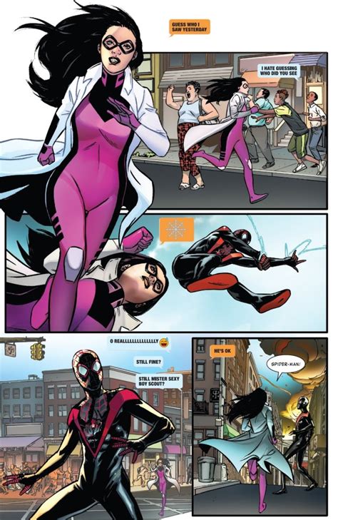 Spider Man Miles Morales And Bombshell Vs Giant Drone Comicnewbies