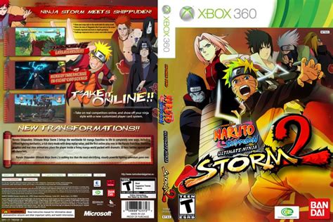 Naruto Shippuden Ultimate Ninja Storm 2 Xbox 360 Game Covers