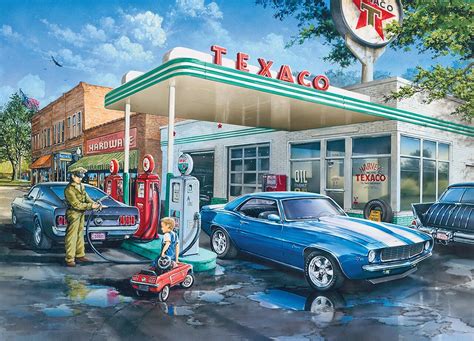 Jigsaw Puzzle Car Pops Quick Shop Gas Station Convenience Store 1000