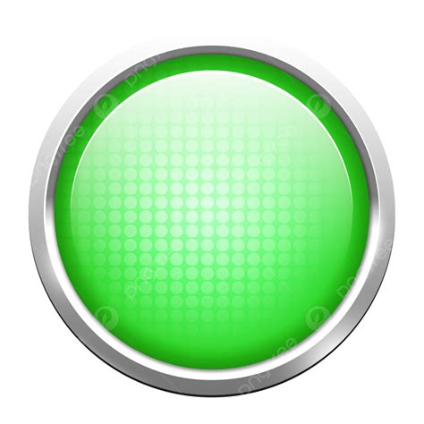 Green Metallic Glossy Button Button Green Button Round Button Png
