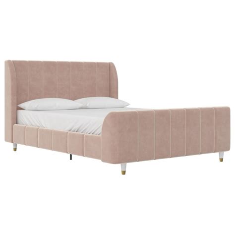 Cheapest 🌟 Little Seeds Valentina Upholstered Bed Full Size Pink 🤩