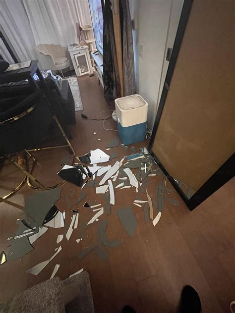 Started My Birthday With My Full Size Mirror Falling Over And Smashing