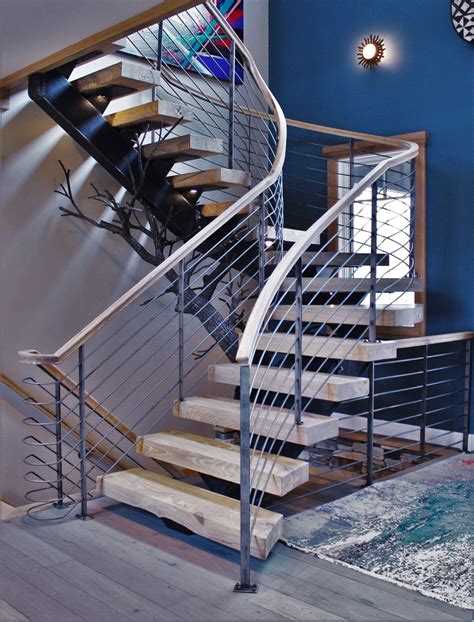 Double Stringer Floating Stairs Great Lakes Metal Fabrication