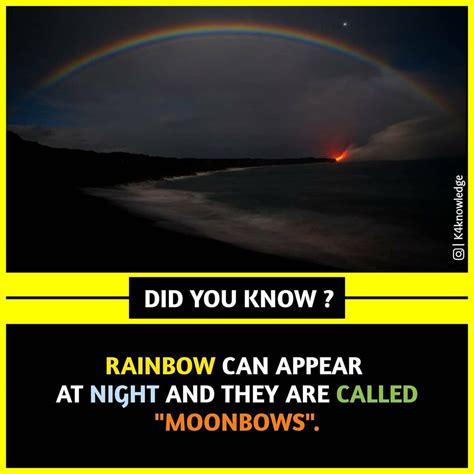 K4knowledge Shared A Photo On Instagram Moonbows Also Known As