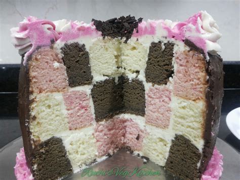 Neapolitan Checkerboard Cake Recipe Cake Recipes Ruchi Shah Recipes