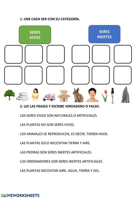 Fichas Para Imprimir Para Ninos De Primaria Tipos De Seres Vivos Images