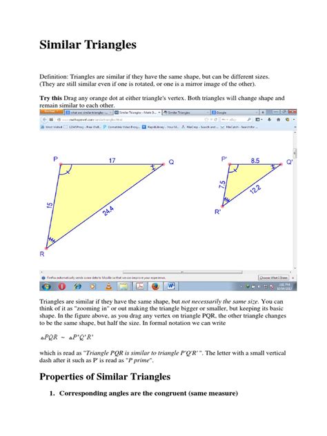 Show/hide answer identifying congruent and similar triangles two triangles are congruent if they are exactly the same size and shape. Similar Triangles + Identity | Triangle | Angle
