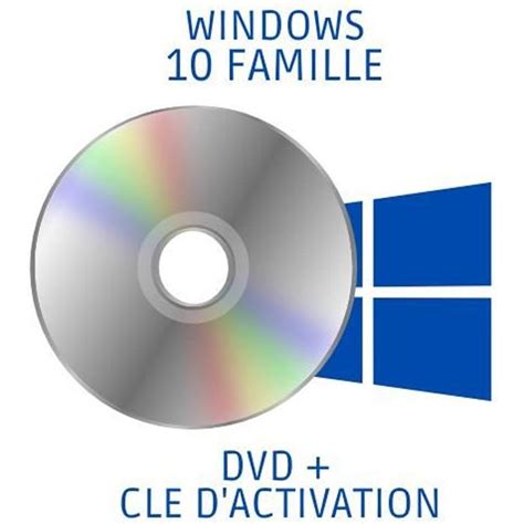 DVD et licence Windows 10 Famille 32 et 64 bits à télécharger Cdiscount
