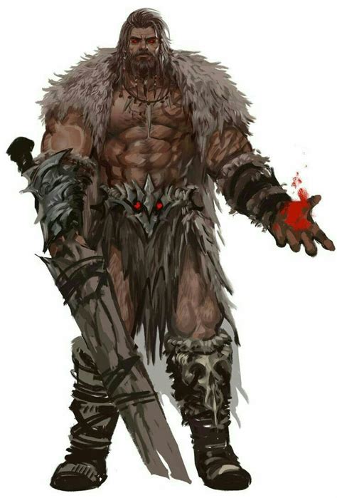 Human Male Bloodrager Barbarian Pathfinder Pfrpg Dnd Dandd D20 Fantasy