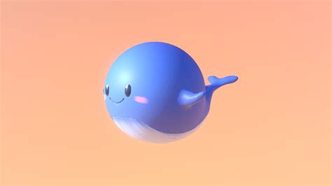cute whale 3d model by yuukametsu [4872a1b] sketchfab