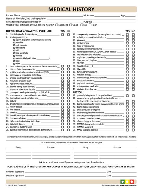 Medical History Form Fill Out And Sign Printable Pdf Template Signnow