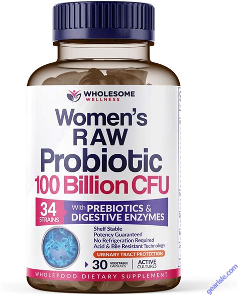 women raw probiotics 100 billion cfus prebiotics digestive enzymes 30ct