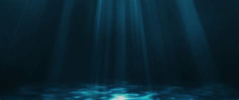 Download Wallpaper 2560x1080 Underwater World Rays Art Water Light