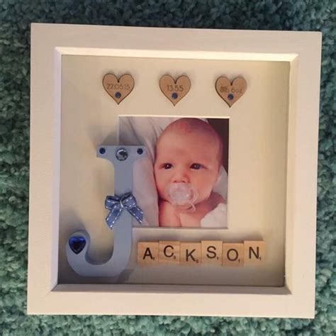 Handmade Personalised New Baby Frame Christening T Etsy Baby