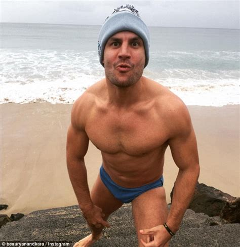 Nrl Footy Show S Beau Ryan Shirtless As He Poses On Sydney Beach On
