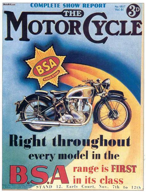 Vintage Bsa Motorcycle Advertisements