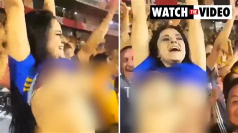 frisky fan flashes entire soccer stadium at tigres uanl v c f pachuca in liga mx championship