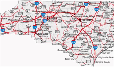 Road Map Of Western North Carolina Maping Resources