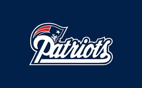Download Patriots White Cursive Font Logo Wallpaper