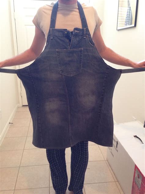 An Apron I Made Out Of A Pair Of Old Jeans Recycled Denim Upcycle