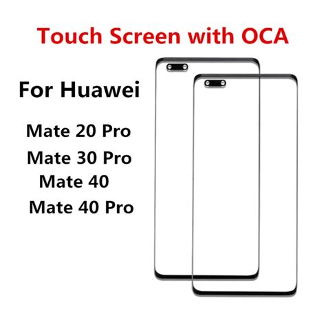 mate40pro outer screen for huawei mate 20 30 40 pro touch panel lcd display front glass cover