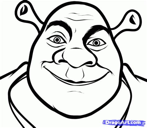 How To Draw Shrek Coloring Page Trace Drawing Images And Photos Finder
