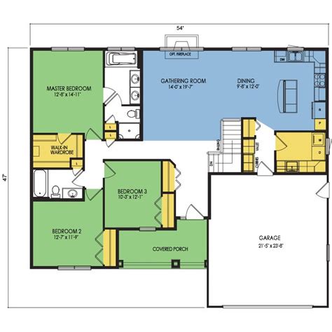 Robson Floor Plan 3 Beds 2 Baths 1668 Sq Ft Wausau Homes Wausau