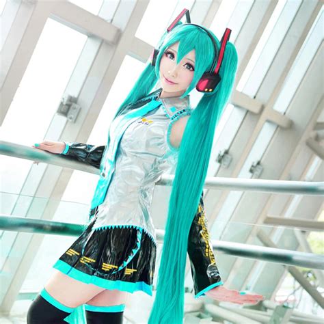 Lmfc High Quality Vocaloid Adult Cosplay Wig Hatsune Anime Miku Costume