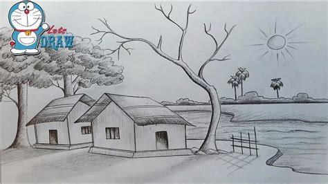 Village Sketch Drawing At Getdrawings Free Download