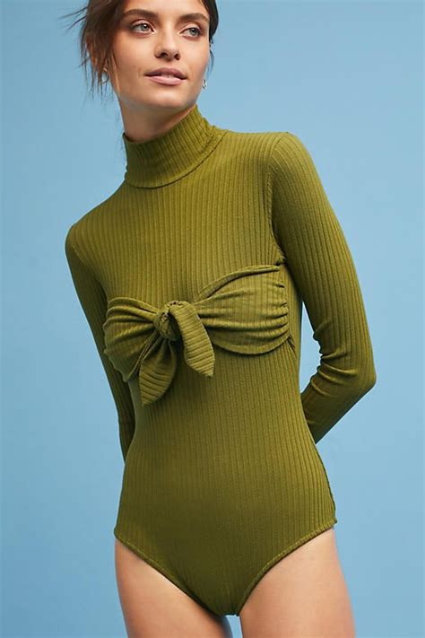 Mara Hoffman Turtleneck Bodysuit Ribbed Turtleneck Ballet Fashion Cut Top Bodysuit Fashion