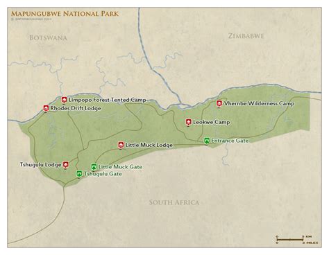 Mapungubwe Map Detailed Map Of Mapungubwe National Park