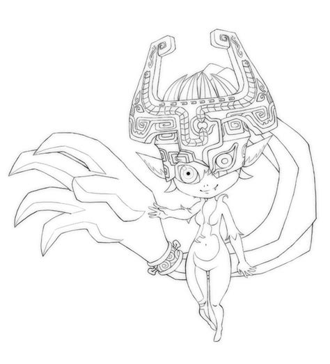 Get princess zelda coloring pages for free in hd resolution. The Legend Of Zelda Twilight Princess Midna Coloring Page ...