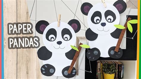 Easy To Make Paper Panda Craft From Two Circles In 2021 Panda Craft