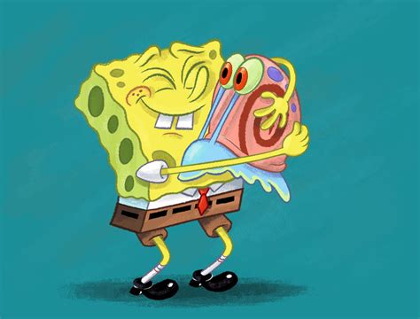 Spongebob And Gary Color By Brianpitt On Deviantart