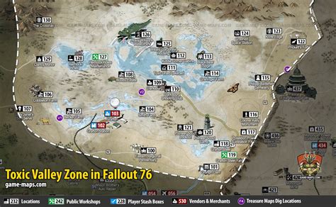 Toxic Valley Map For Fallout 76 Game Fallout Fallout