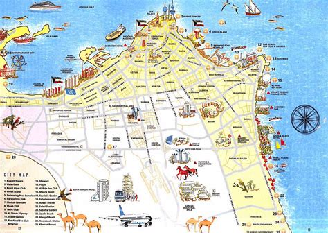 Old Touristic Enterprises Company TEC Map Of Kuwait 2 48AM