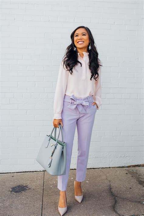 How To Style Lavender Pants For Spring Color And Chic Simple Spring