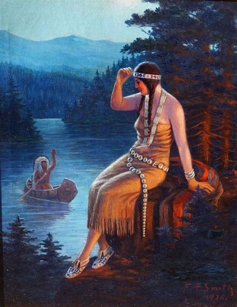 Vintage 1926 Indian Maiden Painting
