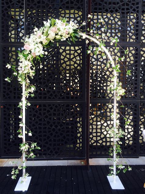 White Metal Arch You Can Have Square Or Round Top By Flower Jar