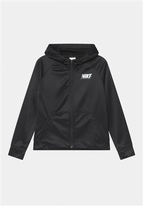 Nike Performance Hoodie Zip Up Sweatshirt Blackwhiteblack