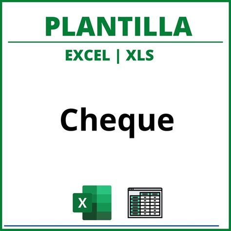 Plantilla Cheque Excel