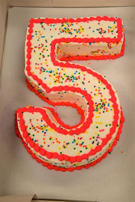 Number Five 5 Cake With Sprinkles Sprinkle Cake 6th Birthday