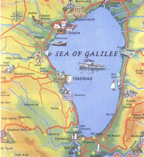 Sea Of Galilee Map Israel | Map Israel Sea of Galilees | Sea of galilee