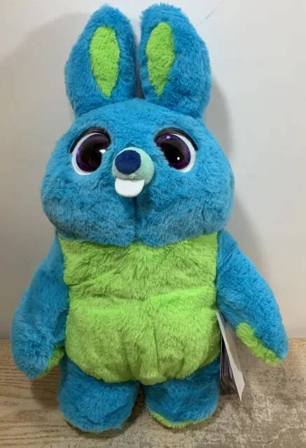 Disney Store Exclusive Toy Story 4 Talking Bunny 17 Plush Blue Green