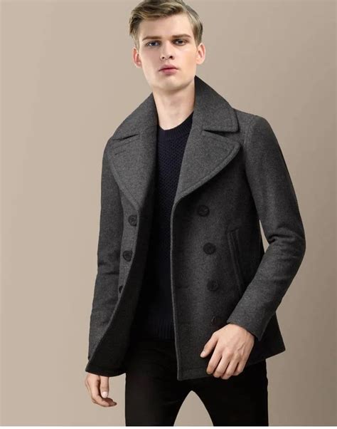 Tailor Made Winter Men Wool Wool Blending Outerwear Turn Down Collar