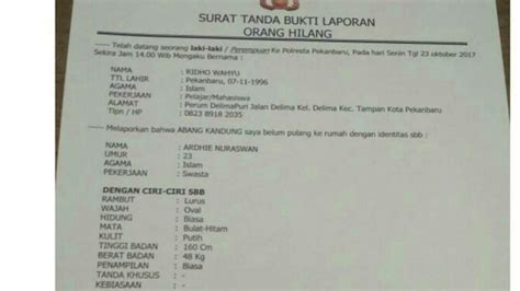 Dugaan pun merebak kalau orang yang menelepon orang tua shinya mungkin memiliki kaitan dengan hilangnya shinya. Laporan Orang Hilang : Ari Afriansyah Aafriansyah Twitter ...